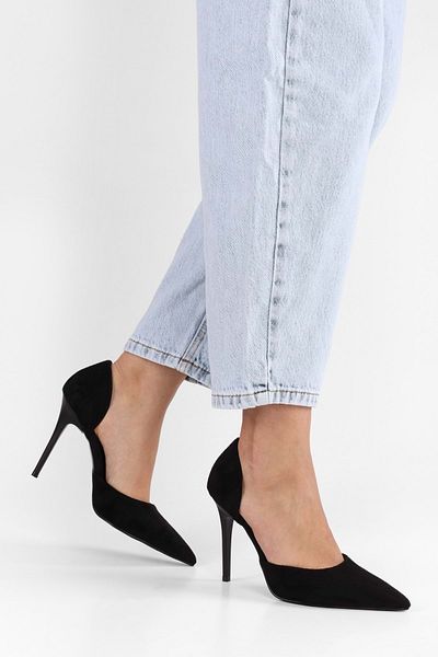Shoeberry Damen Judith Stiletto aus schwarzem Wildleder