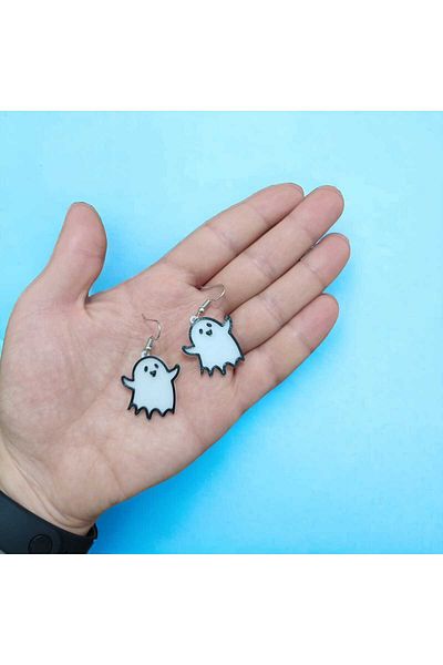3DHOBİCENTER Ghost Earrings Ghost bijouterie earrings