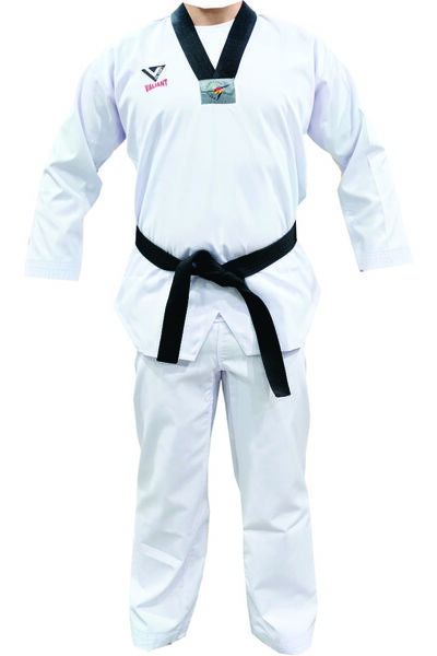 YiğitSpor Taekwondo Elbisesi Siyah Yaka + Kuşak + Kişiye Özel İsim Yazılı