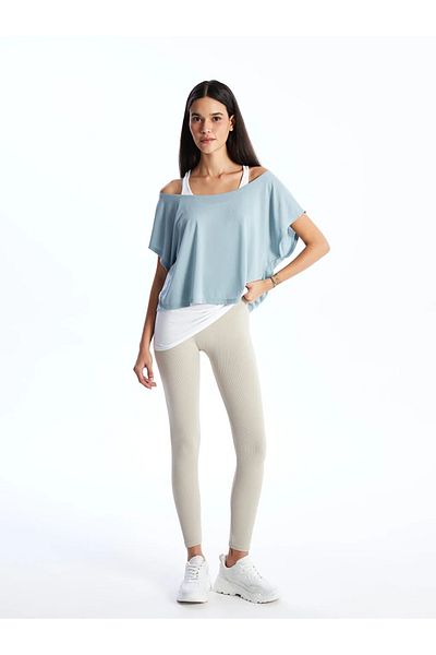 LC Waikiki Gerade, nahtlose Leggings für Damen mit elastischem Bund