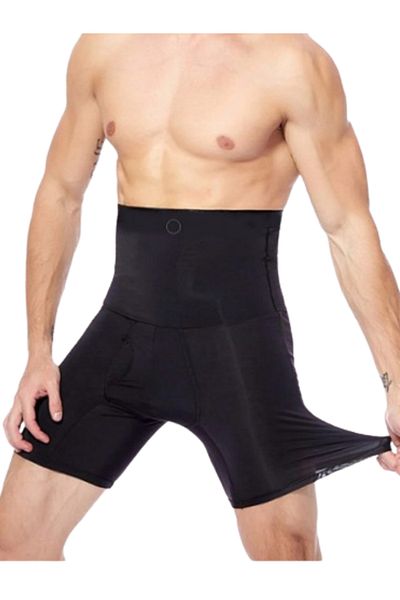 miresa Waist Firming Corset Black Color Men's Non-Marking Seamless High Waist Gathering Double Boxer Corset