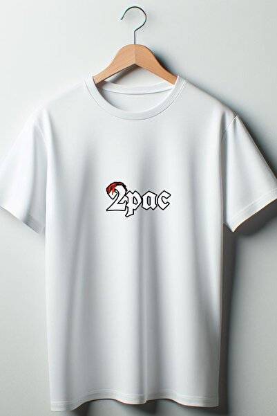 Vordevia 2Pac Printed White Oversize Crew Neck T-shirt