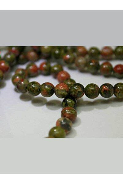 Yasamtohumu Četvrtina niza (9 cm duga!) Unakit kamen četvrtina niza 8 mm