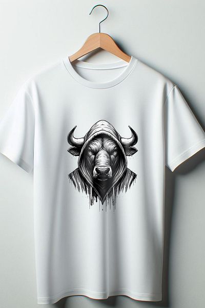 Vordevia Μπλουζάκι με λαιμόκοψη με στάμπα Bull White Oversize