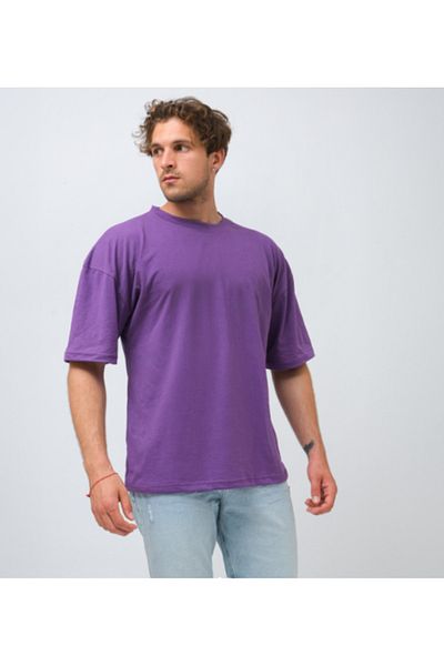 MAGORS TRIOU BĂRBAȚI, 100% BUMBAC, OVERSIZE, NEIMPRIMAT, GÂT CICLET