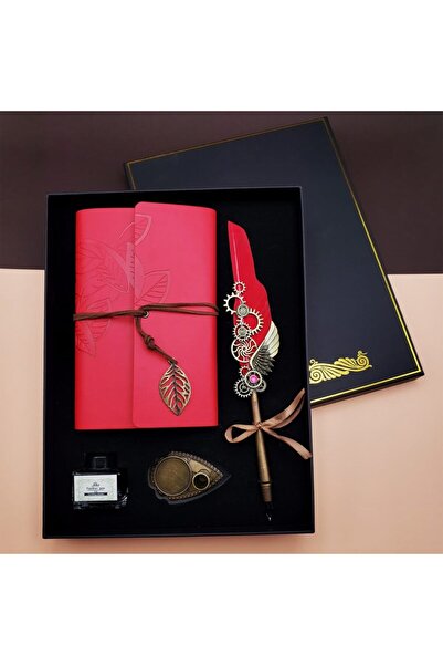 keyfim shop Divit Hokka Defter Ve Tüylü Kalem Seti-2