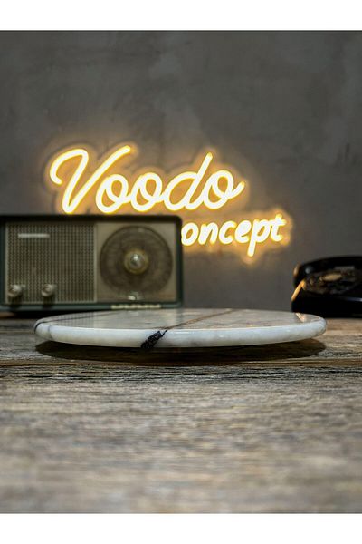 Voodo Concept طبق تقديم كعكة قدم فضي من الرخام الليلكي بقطر 25 سم