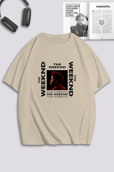 macklin Unisex Women Men The Weeknd Printed Special Design Oversize T-shirt