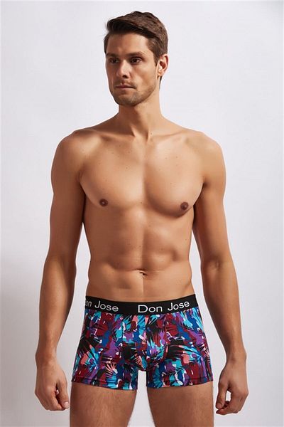 josejuan Set boxer pentru bărbați de 6 - imprimat și lycra de bumbac 54502
