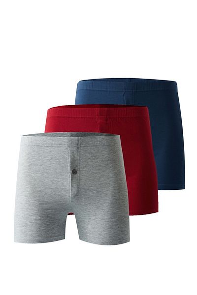 josejuan Boxer pentru bărbați, 3 piese, cu nasturi, Bumbac Lycra 1010