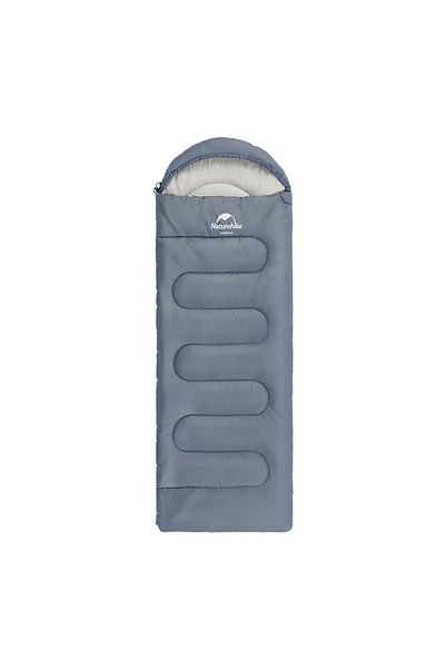 Naturehike Y150l sac de dormit din bumbac cu glugă în stil plic -6 ° c Albastru-dreapta