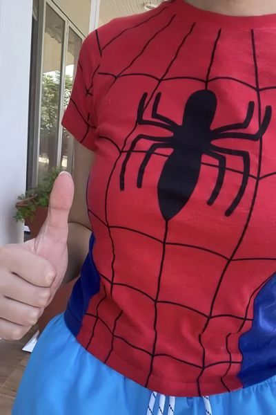 EFBUTİK Red Ultimate Spiderman Crop
