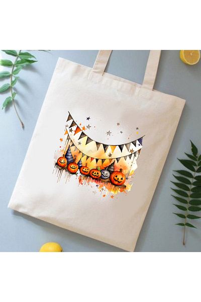 Cemira Halloween Halloween Design Tote Bag Geantă de stofa