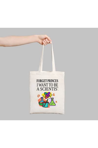 Cemira Uitați prințesa Vreau să fiu un om de știință Design Tote Bag Geantă din pânză