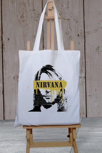 Cemira Geantă de umăr din pânză Nirvana Kurt Cobain