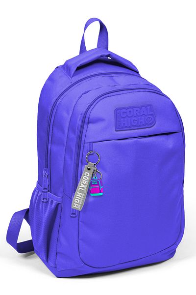 Coral High Kids Lavender Three Compartment School Backpack 14402