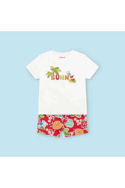 MAYORAL Baby Boy Swimsuit T-shirt Set Red L24Y1648