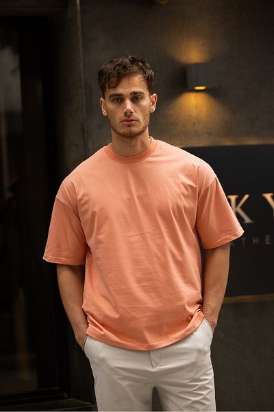 3MODA Ανδρικό μπλουζάκι Oversize απλό βαμβακερό