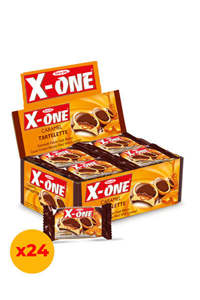 TAYAŞ تاياش اكس وان - بسكويت كاكاو كراميل 20 جرام، علبة 24 قطعة