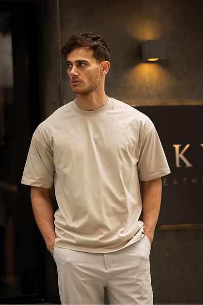 3MODA Ανδρικό μπλουζάκι Oversize απλό βαμβακερό