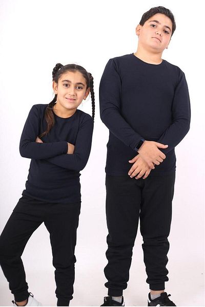 çiko kids Комплект от 4 унисекс (момичета-момчета) обикновени памучни бодита с дълъг ръкав