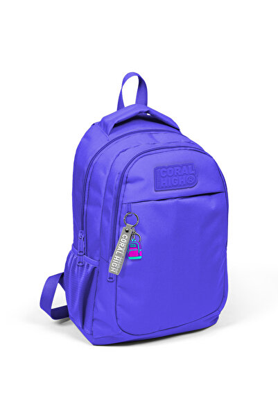 Coral High Rucsac pentru școală pentru copii, lavandă, cu trei compartimente, cu USB 24315