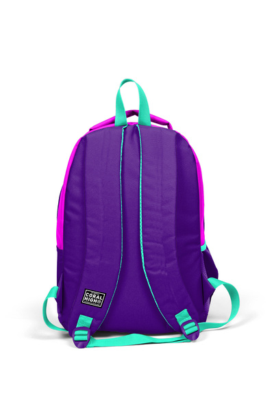 Coral High Kids Pembe Mor Üç Bölmeli Usb'li Okul Sırt Çantası 24314