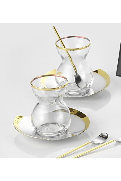 Tiamo Areo Çay Tabağı 6 Lı (gold)