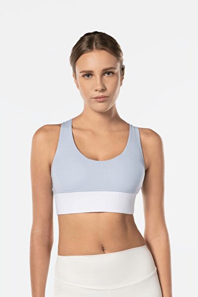 Lioness Activewear Світло-блакитний спортивний бюстгальтер з високою підтримкою спини з детальним покриттям