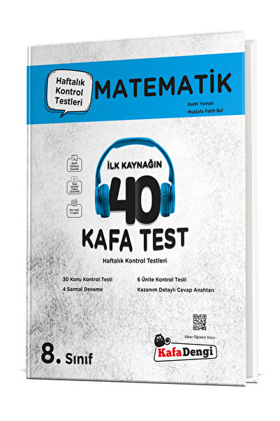 Kafa Dengi Yayınları 8. Sınıf Matematik "40" Kafa Test (Haftalık Kontrol Test...