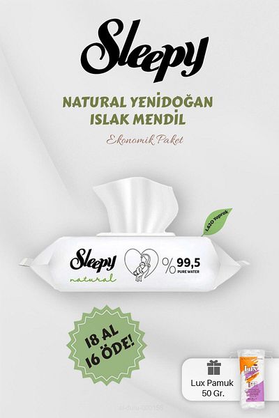 Sleepy Newborn 90's Wet Wipes 18 BUY 16 Pay Gift