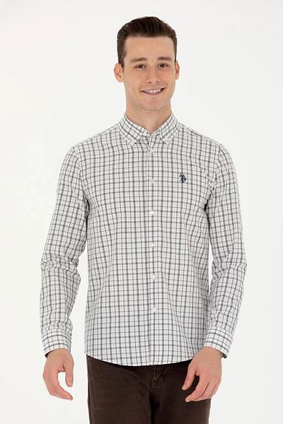 U.S. Polo Assn. Cămașă în carouri bleumarin pentru bărbați