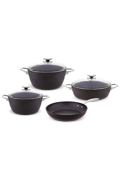FMS 7 PIECES GRANITE COOKER SET GALAXY BLACK METAL
