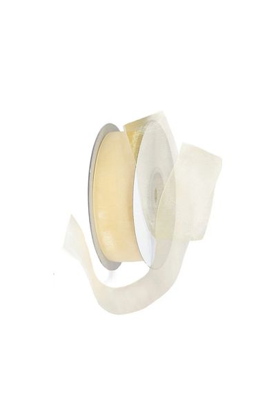 adin tasarım Cream Ribbon Cream Organza Ribbon Decoration Ribbon Packaging Ribbon 22.5 m