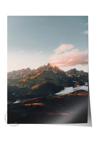 Postifull Mountain No:30 - Φωτογραφία τυπωμένη αφίσα χωρίς πλαίσιο, διακόσμηση τοίχου σαλονιού, κουζίνας, σαλονιού και αίθουσας