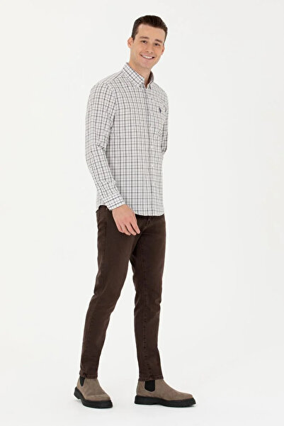 U.S. Polo Assn. Erkek Ekoseli Lacivert Gömlek