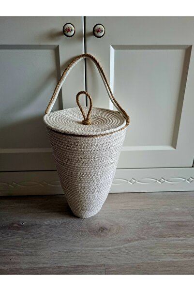 ÖRGÜM Organizator decorativ pentru genți din iută de culoare ecru - Organizat...