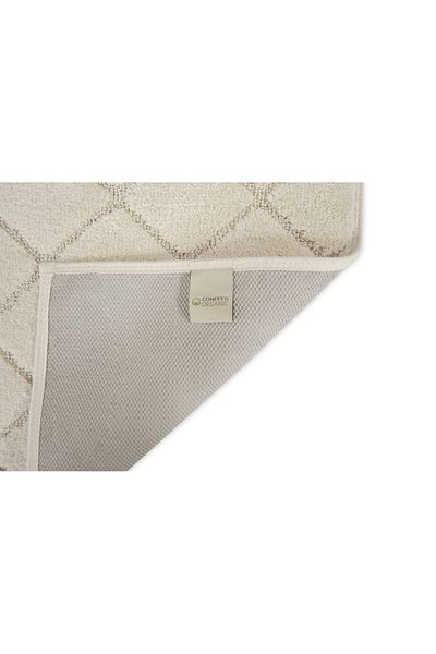 Confetti Ccl Uni 17714 - Natural-Ecru Bath Mat, 57X100 and 50X57 Set of Two