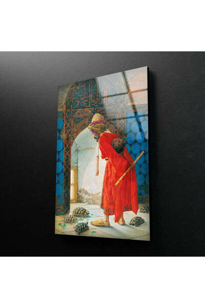 myphotostation Kaplumbağa Terbiyecisi Temperli Cam Duvar Tablosu