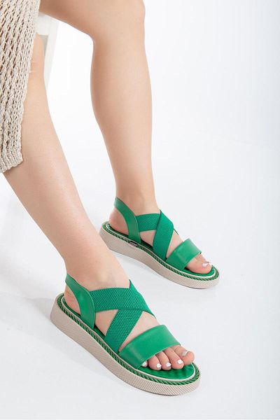 Mc vay Shoes Σανδάλια Bartex Green Cross Rubber με λεπτομέρειες
