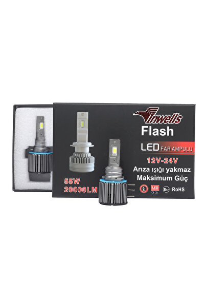 Inwells İNWELLS  YENİ FLASH  CSP LED XENON (ZENON) H15 20,000 lümen Arıza Işı...