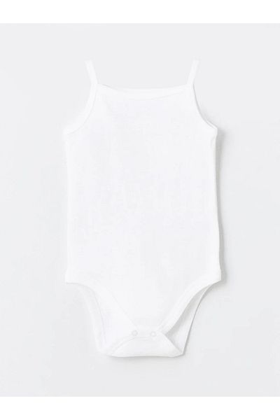 LC Waikiki LCW baby Square Collar Cotton Baby Girl Snap Body 2-Piece