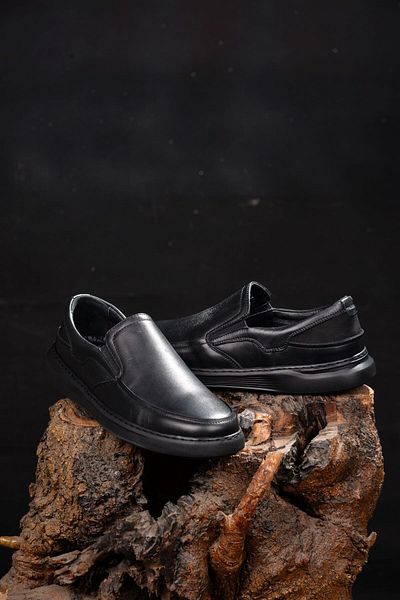 JAMES FRANCO Men's Summer Black 100% Genuine Leather Orthopedic Anti-Sweat Comfort Doctor Recommended Casual Shoes