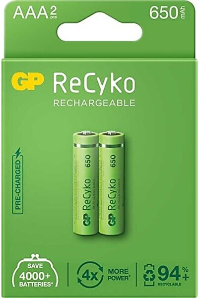 GP 65aaahcemtr-5eb2 650mah Aaa Şarjlı Pil 2 Li