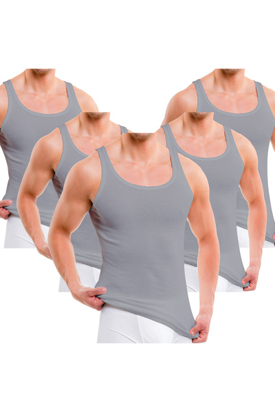 ANTHONY JACKSON 5'li Kutu Premium Klasik Erkek Atlet Alexander Ekstra Uzun- Taranmış Ince Fitilli Organik Pamuk