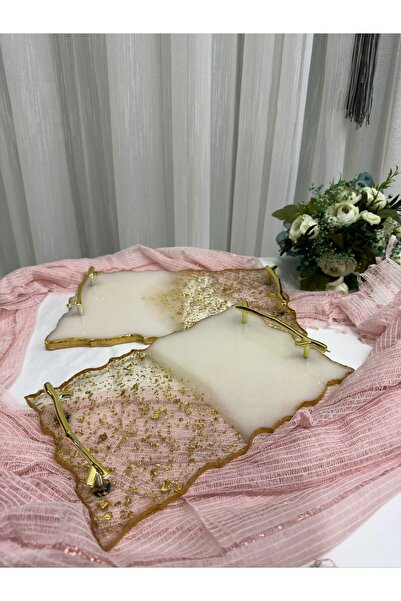 filiz kına Tavă de logodnă, tavă de mire, tavă de prezentare 2 bucăți, aur ep...