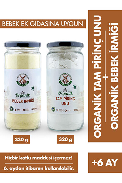 Mill & More Only Natural Products Organik Tam Pirinç Unu 320 g + Organik Bebe...