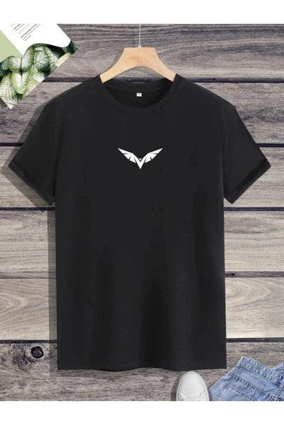 ORLONTEX Μπλουζάκι Unisex Black Bird με στάμπα Oversize