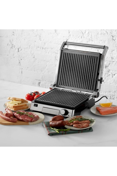 Karaca Biogranit Grill and Toaster 2000W, Stainless Steel Body Inox