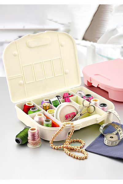 HOMİNG Homing Multi-Purpose Covered 9 Compartments Jewelry Makeup Necklace Ring Pendant Organizer Box